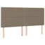 sengegavl taupe 180x5x118/128 cm stof