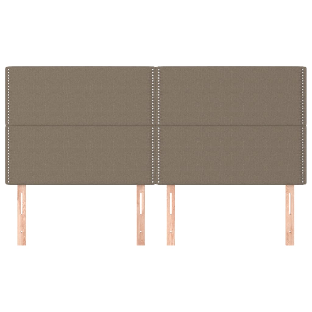 sengegavl taupe 180x5x118/128 cm stof