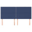 sengegavl blå 180x5x118/128 cm stof