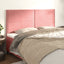 sengegavl lyserød 200x5x118/128 cm fløjl