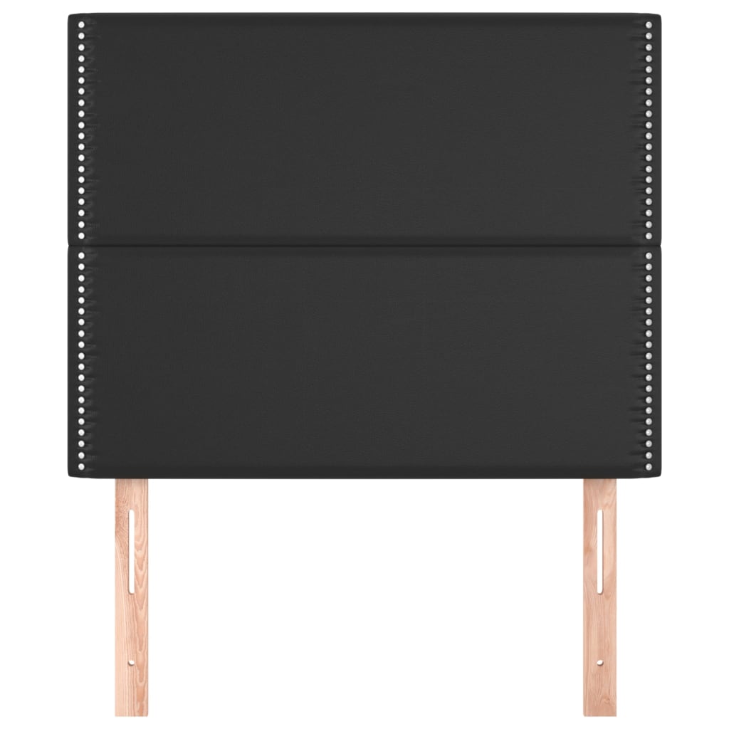 sengegavl sort 100x5x118/128 cm kunstlæder