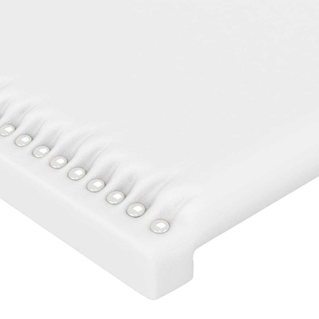 sengegavl hvid 100x5x118/128 cm kunstlæder