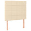 sengegavl cremefarvet 80x5x118/128 cm stof
