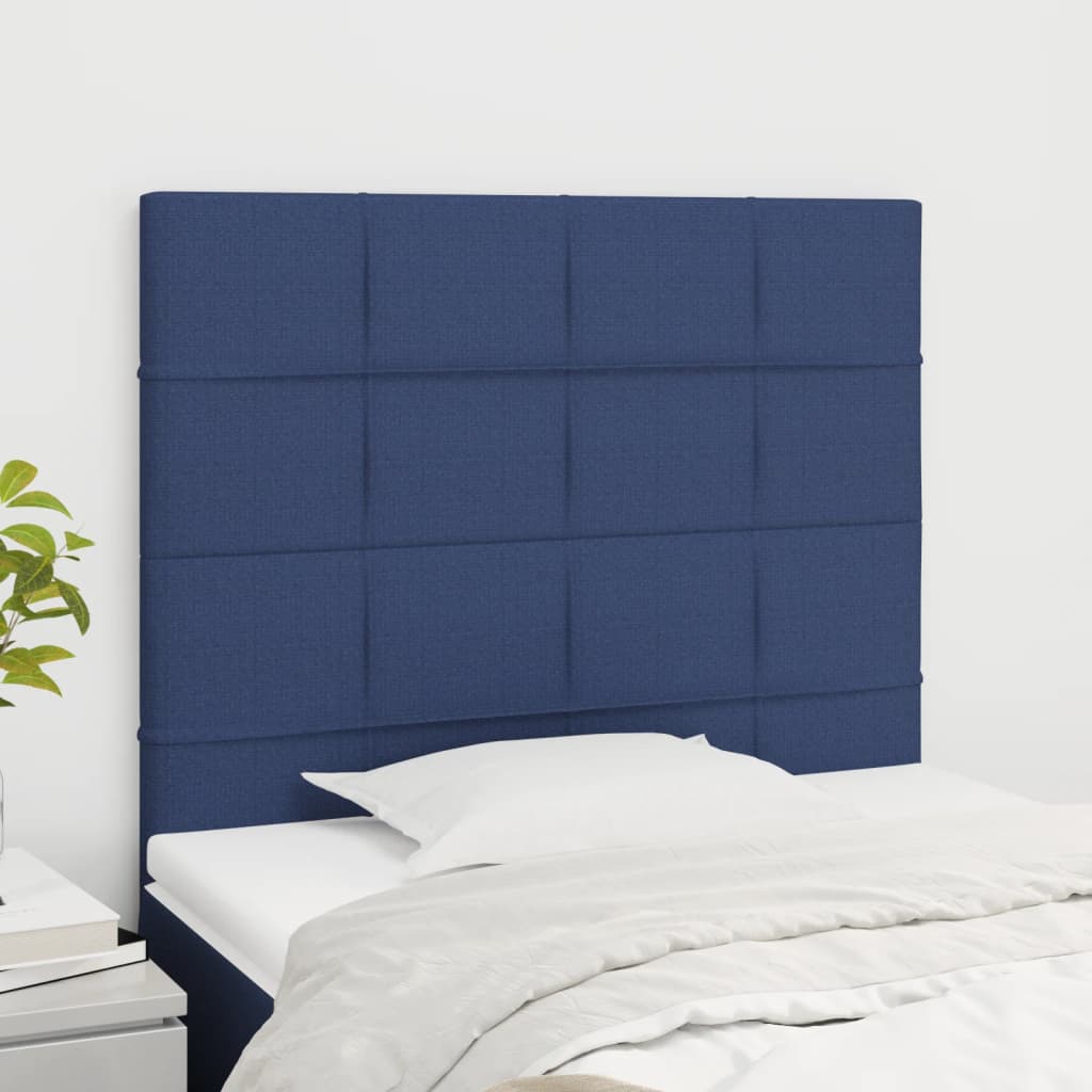 sengegavl blå 80x5x118/128 cm stof