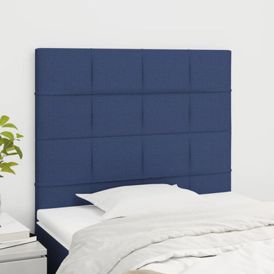sengegavl blå 80x5x118/128 cm stof