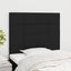 sengegavl sort 90x5x118/128 cm stof