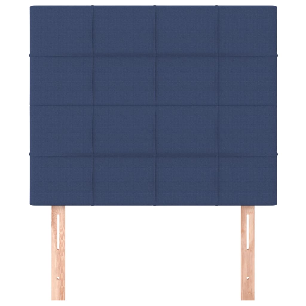 sengegavl blå 90x5x118/128 cm stof