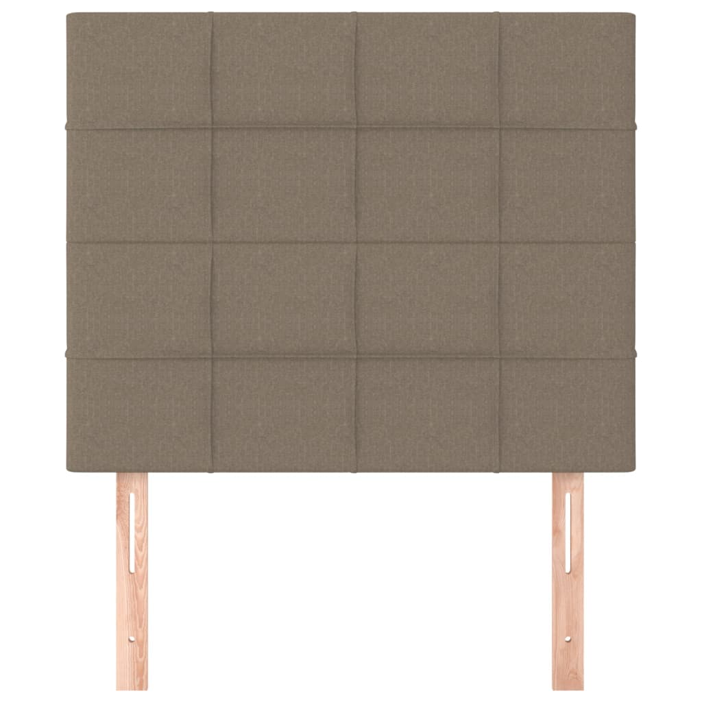 sengegavl taupe 100x5x118/128 cm stof