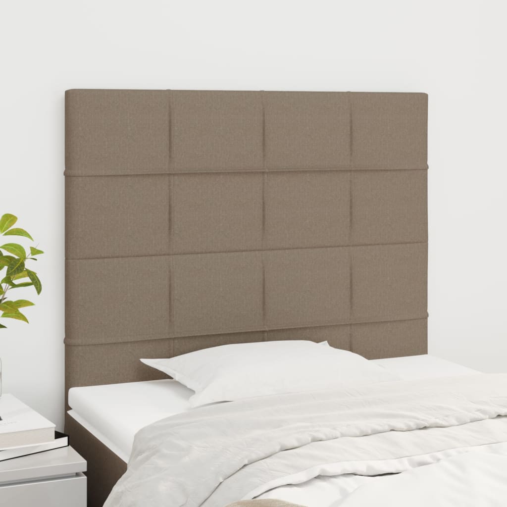 sengegavl taupe 100x5x118/128 cm stof