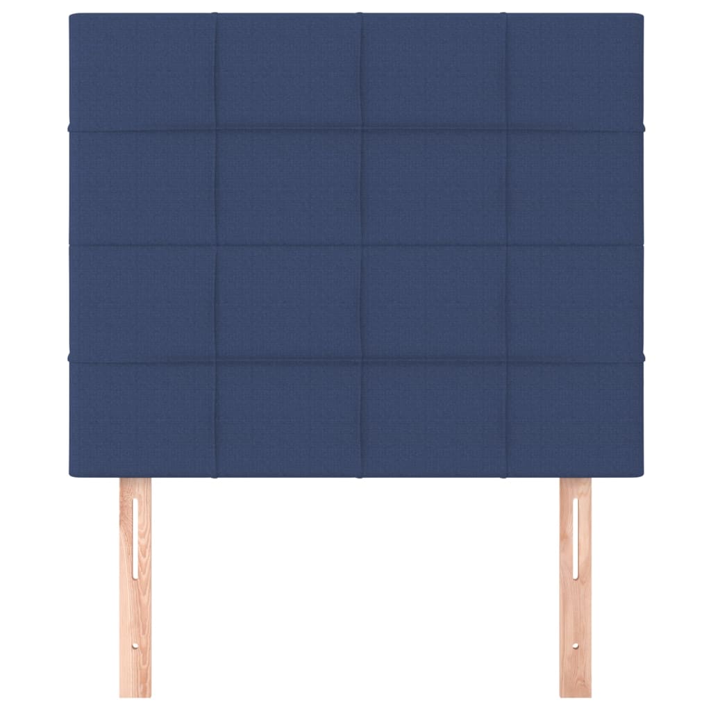 sengegavl blå 100x5x118/128 cm stof