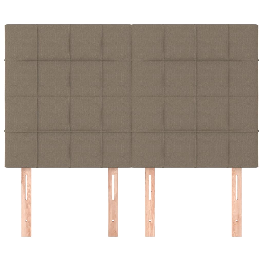 sengegavl taupe 144x5x118/128 cm stof