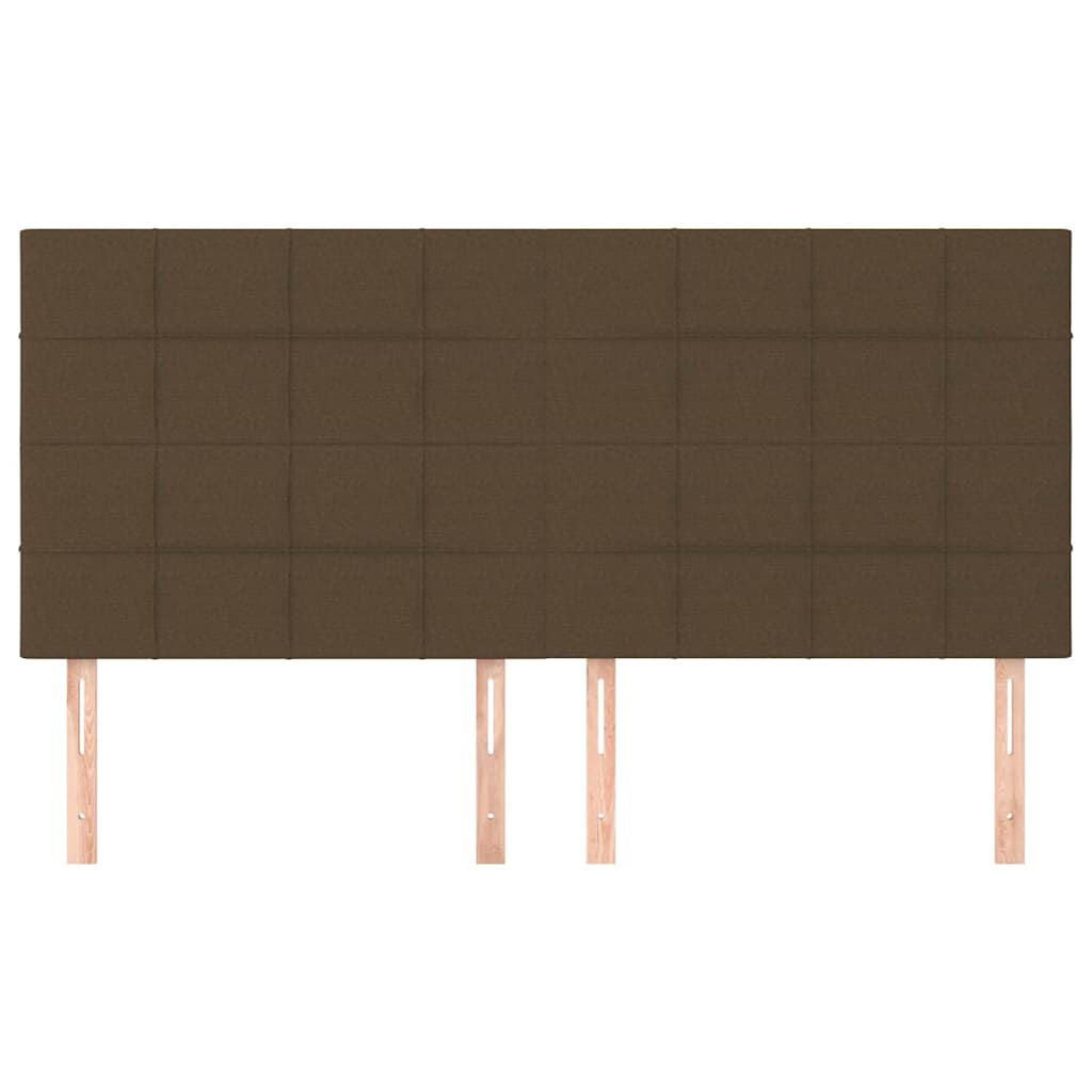 sengegavl mørkebrun 180x5x118/128 cm stof