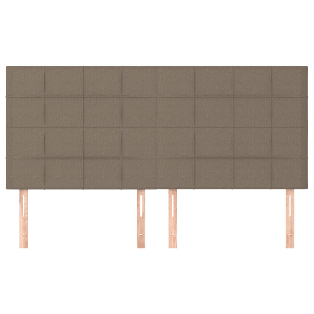 sengegavl taupe 180x5x118/128 cm stof