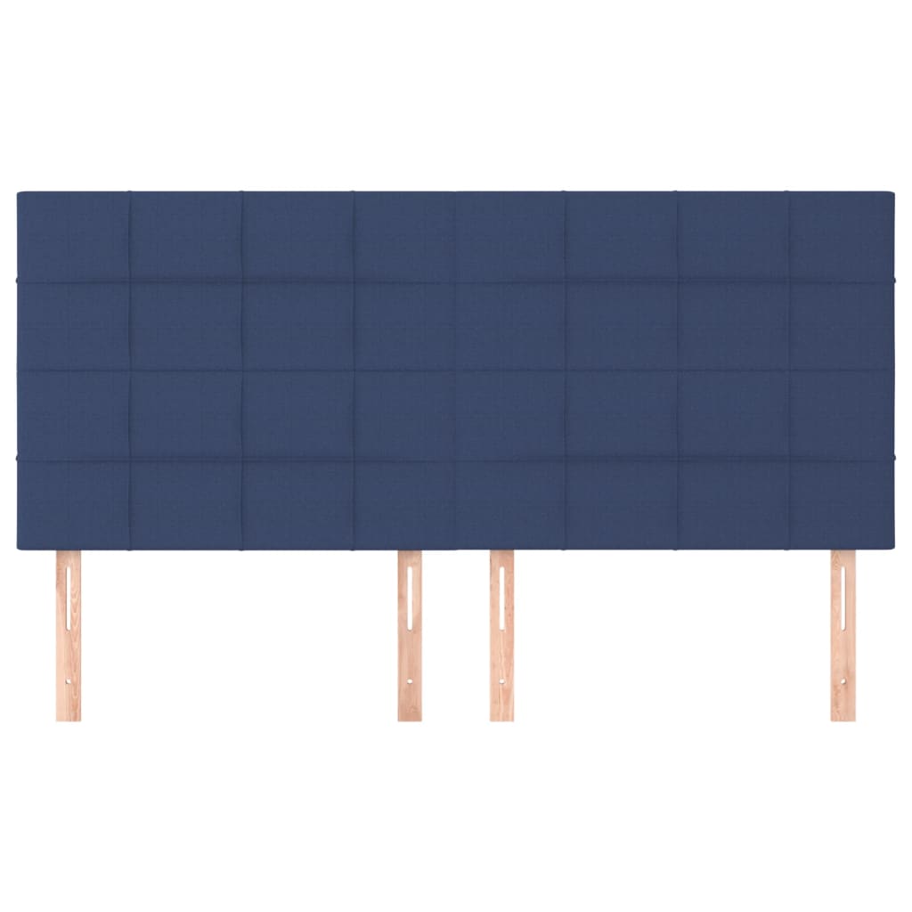 sengegavl blå 180x5x118/128 cm stof