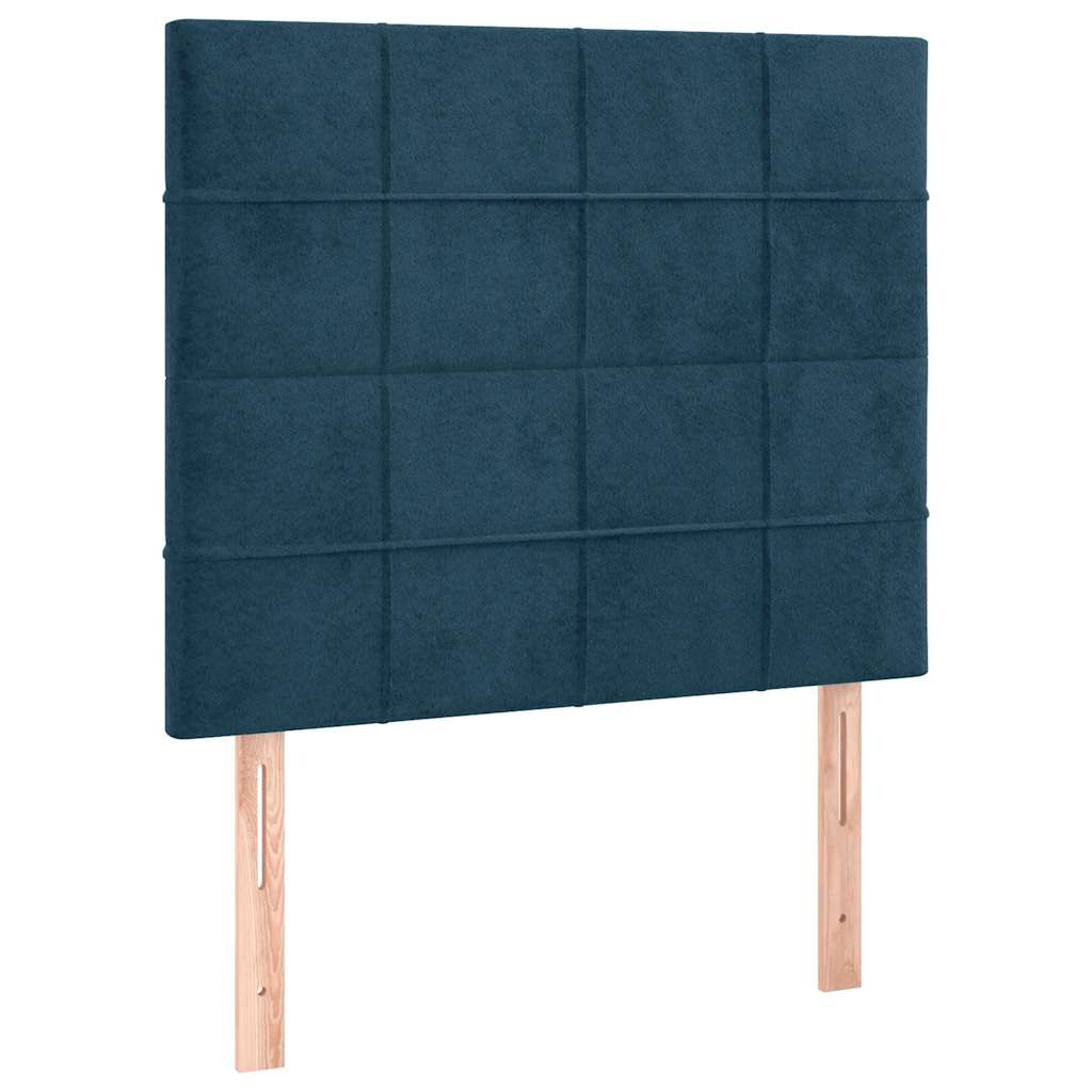sengegavl mørkeblå 80x5x118/128 cm fløjl