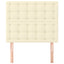 sengegavl cremefarvet 80x5x118/128 cm kunstlæder