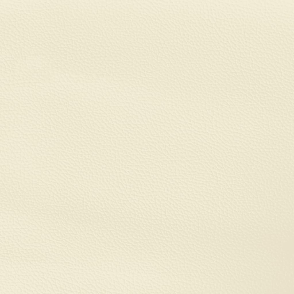 sengegavl cremefarvet 80x5x118/128 cm kunstlæder