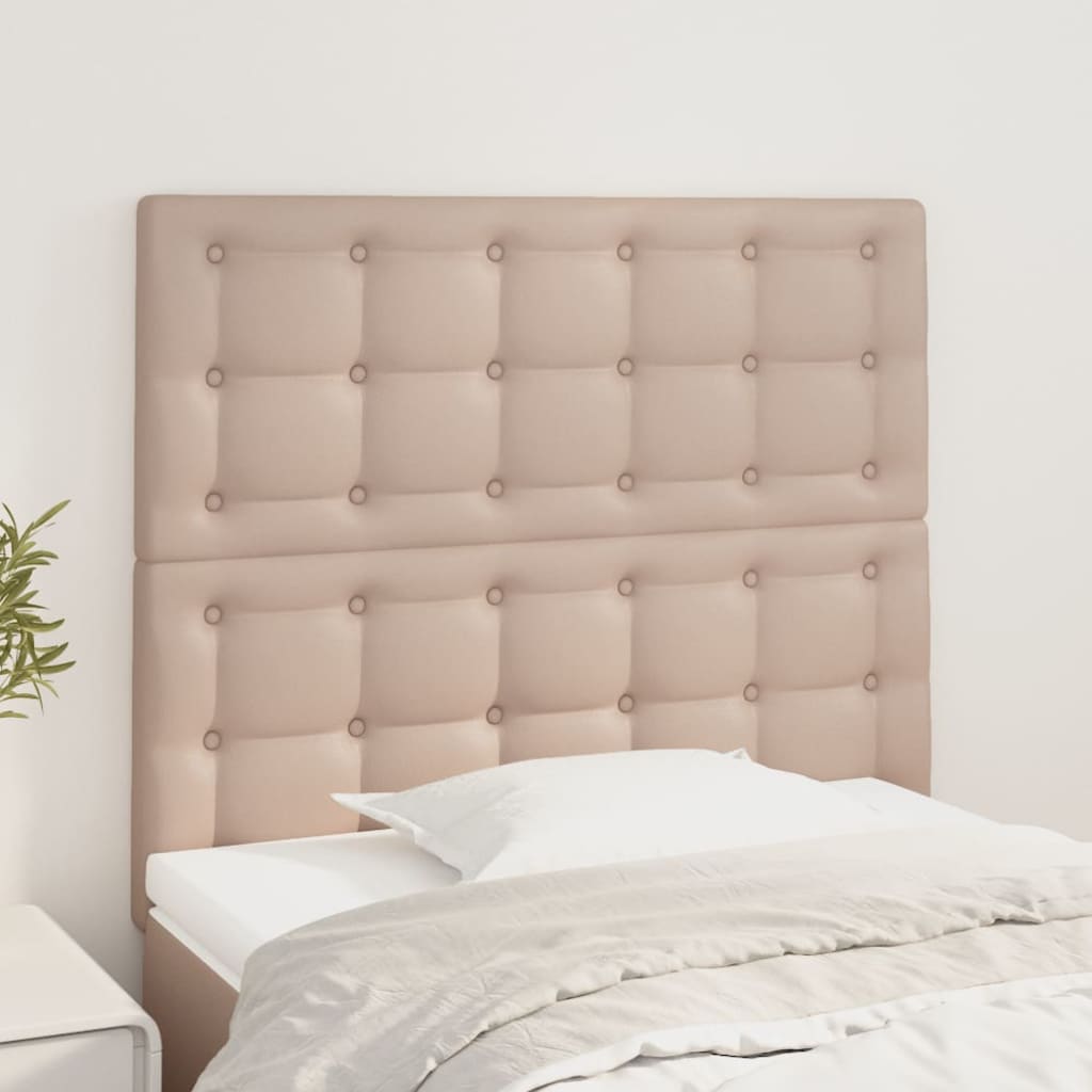 sengegavl Cappuccino 80x5x118/128 cm kunstlæder