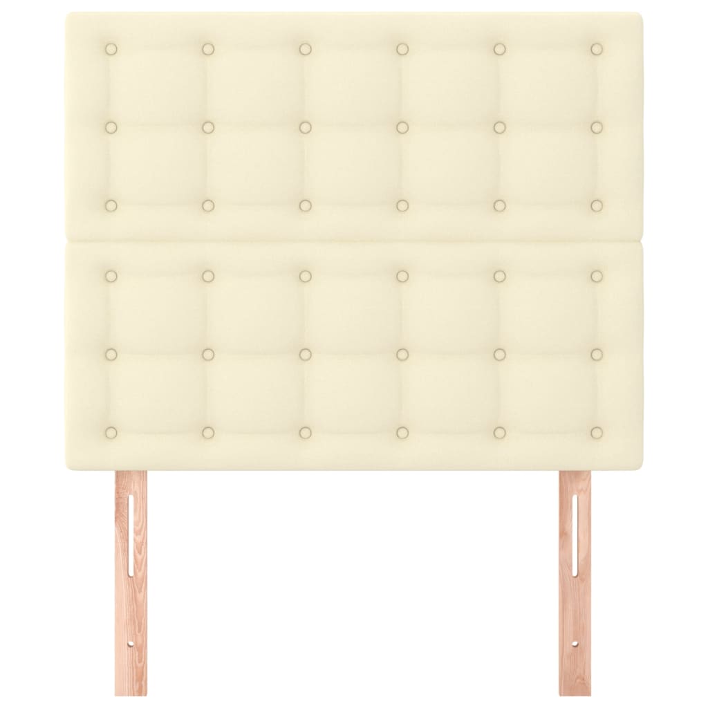 sengegavl creme 100x5x118/128 cm kunstlæder