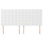 sengegavl hvid 160x5x118/128 cm kunstlæder