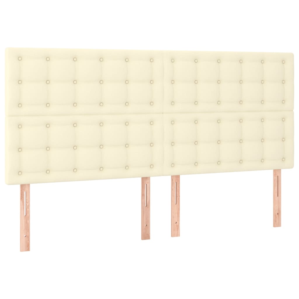 sengegavl creme 160x5x118/128 cm kunstlæder