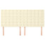 sengegavl creme 160x5x118/128 cm kunstlæder