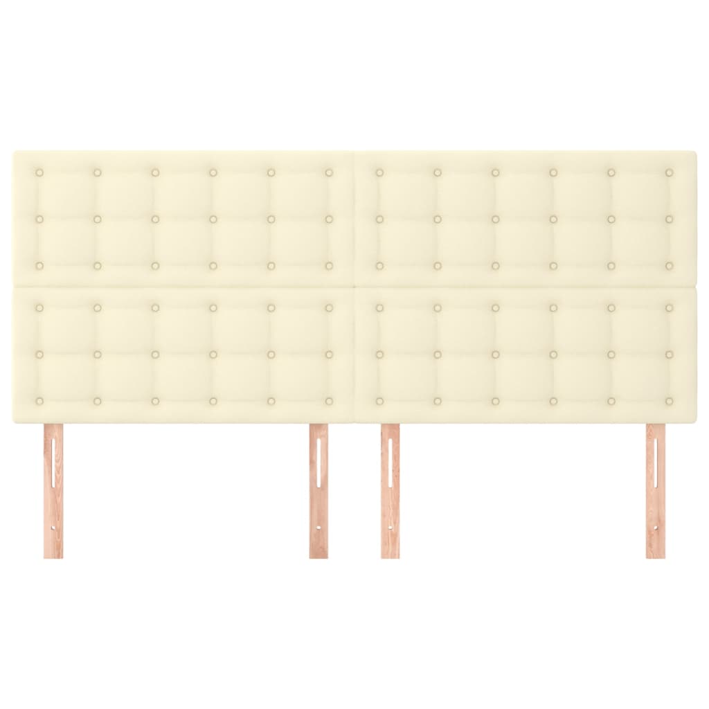sengegavl creme 160x5x118/128 cm kunstlæder