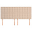 sengegavl Cappuccino 200x5x118/128 cm kunstlæder