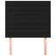 sengegavl sort 80x5x118/128 cm stof