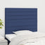 sengegavl blå 80x5x118/128 cm stof