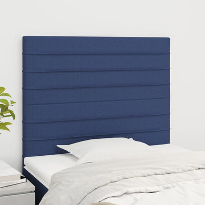 sengegavl blå 80x5x118/128 cm stof