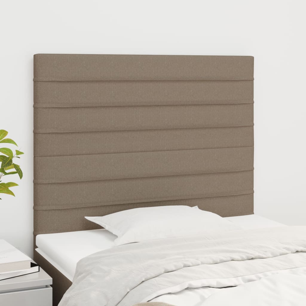 sengegavl Taupe 90x5x118/128 cm Stof