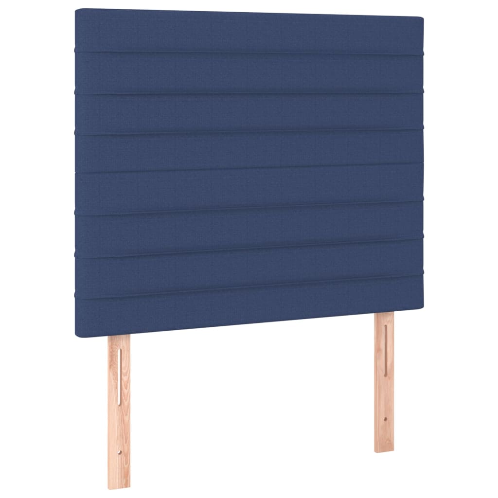sengegavl blå 100x5x118/128 cm stof