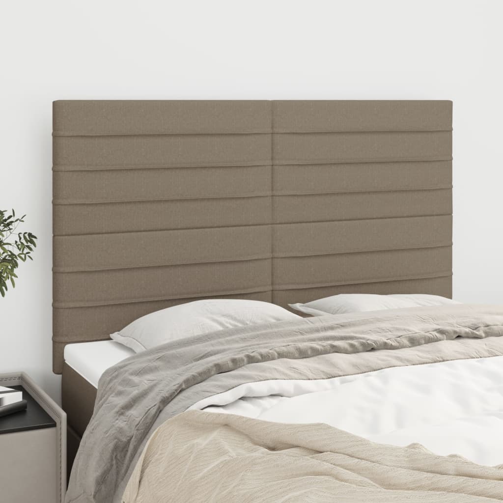 sengegavl taupe 144x5x118/128 cm stof