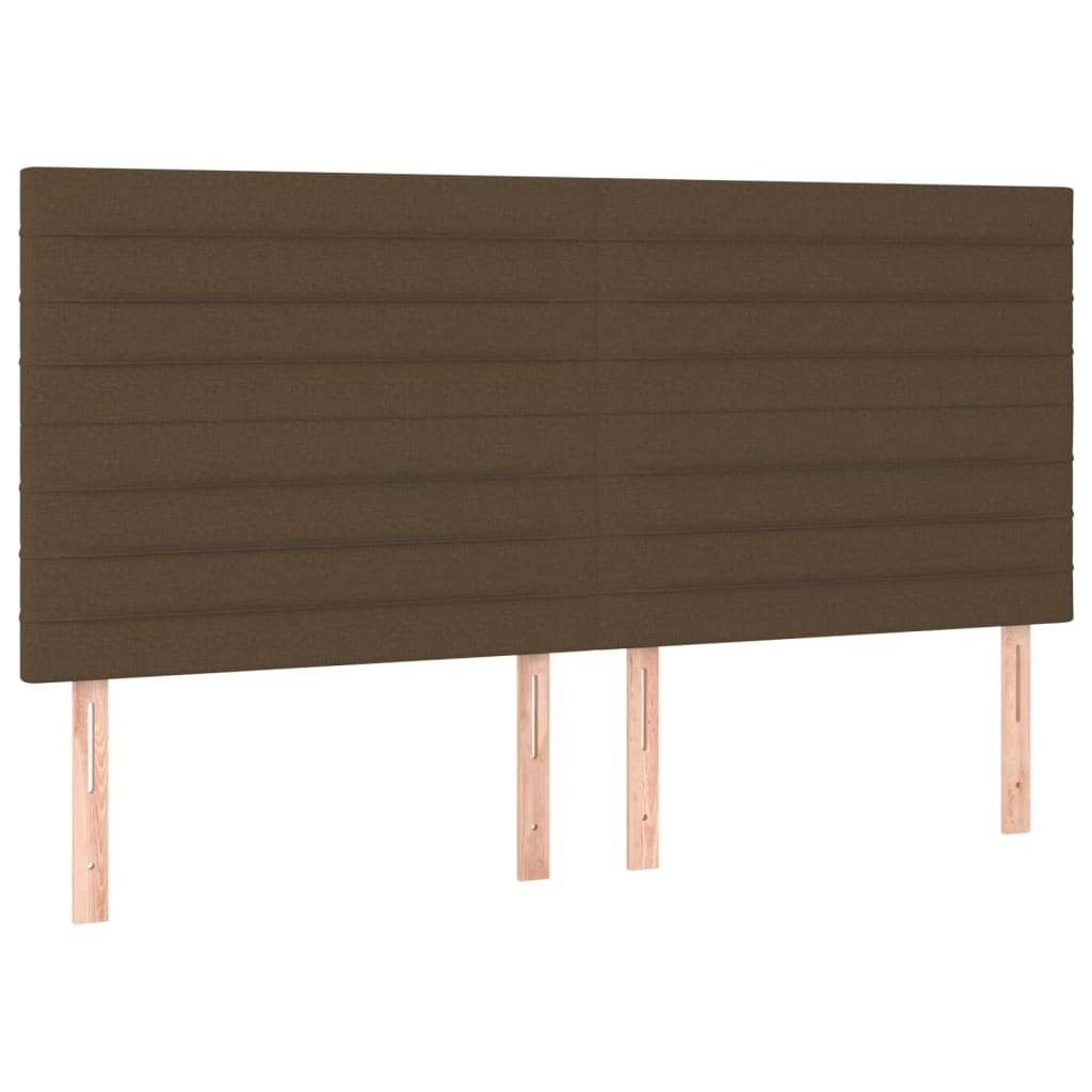sengegavl mørkebrun 160x5x118/128 cm stof
