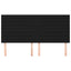 sengegavl sort 180x5x118/128 cm stof