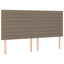 sengegavl taupe 180x5x118/128 cm stof