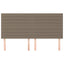 sengegavl taupe 180x5x118/128 cm stof