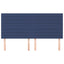 sengegavl blå 180x5x118/128 cm stof