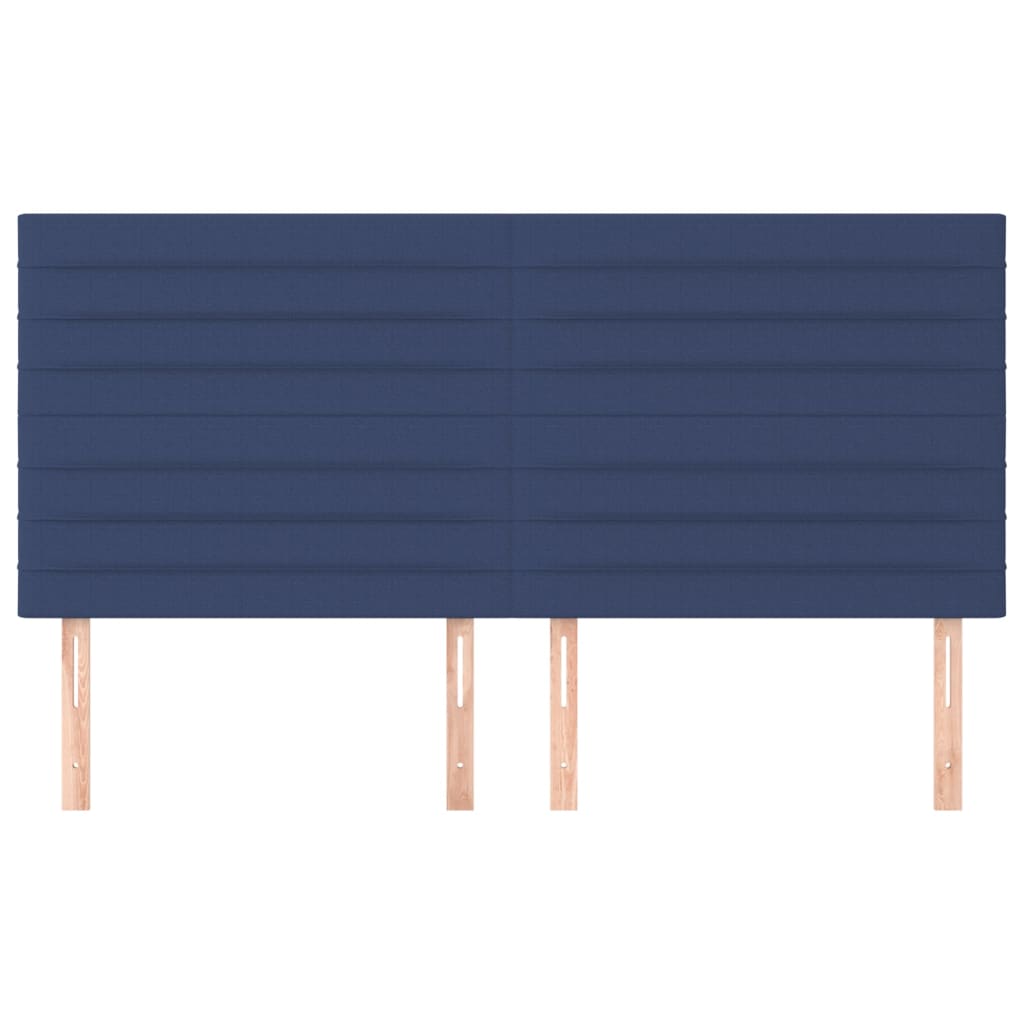 sengegavl blå 180x5x118/128 cm stof
