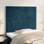 sengegavl mørkeblå 80x5x118/128 cm fløjl