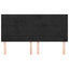 sengegavl sort 160x5x118/128 cm fløjl