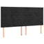 sengegavl sort 180x5x118/128 cm fløjl
