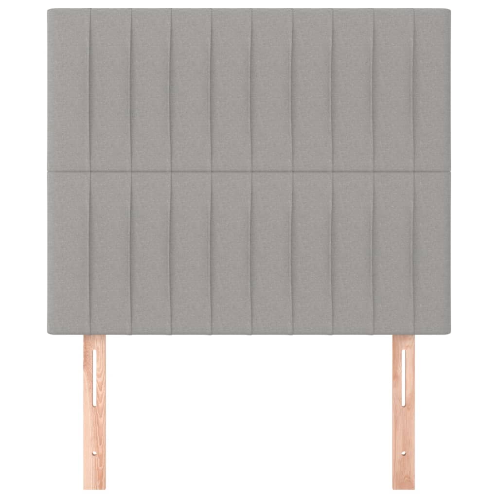 sengegavl lysegrå 80x5x118/128 cm stof