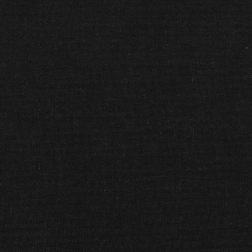 sengegavl sort 80x5x118/128 cm stof