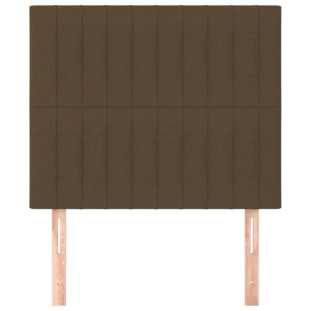 sengegavl mørkebrun 80x5x118/128 cm stof