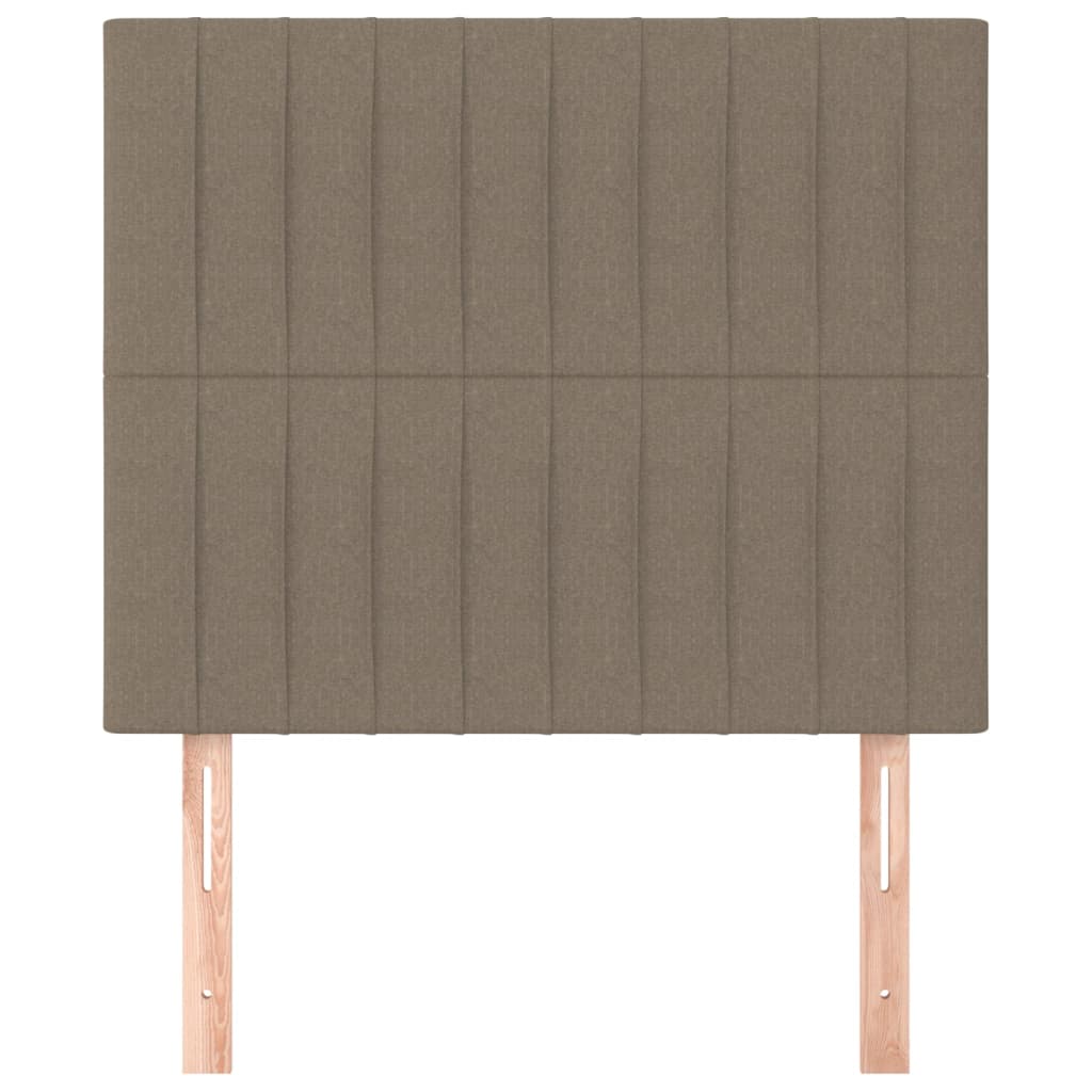 sengegavl taupe 80x5x118/128 cm stof