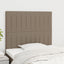 sengegavl taupe 80x5x118/128 cm stof