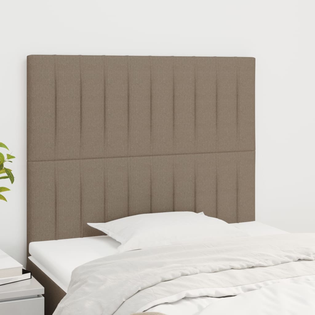 sengegavl taupe 80x5x118/128 cm stof