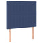 sengegavl blå 80x5x118/128 cm stof